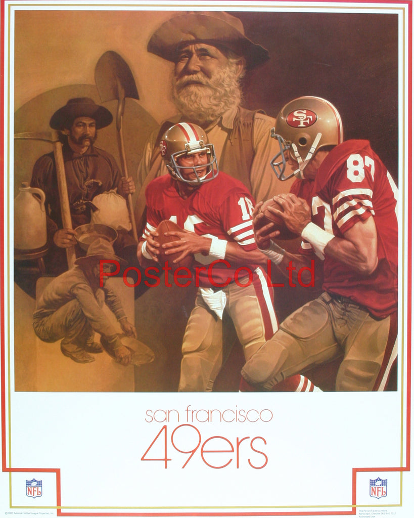 Joe Montana San Francisco 49ers Super Bowl 1989 Print, American Football  Posters